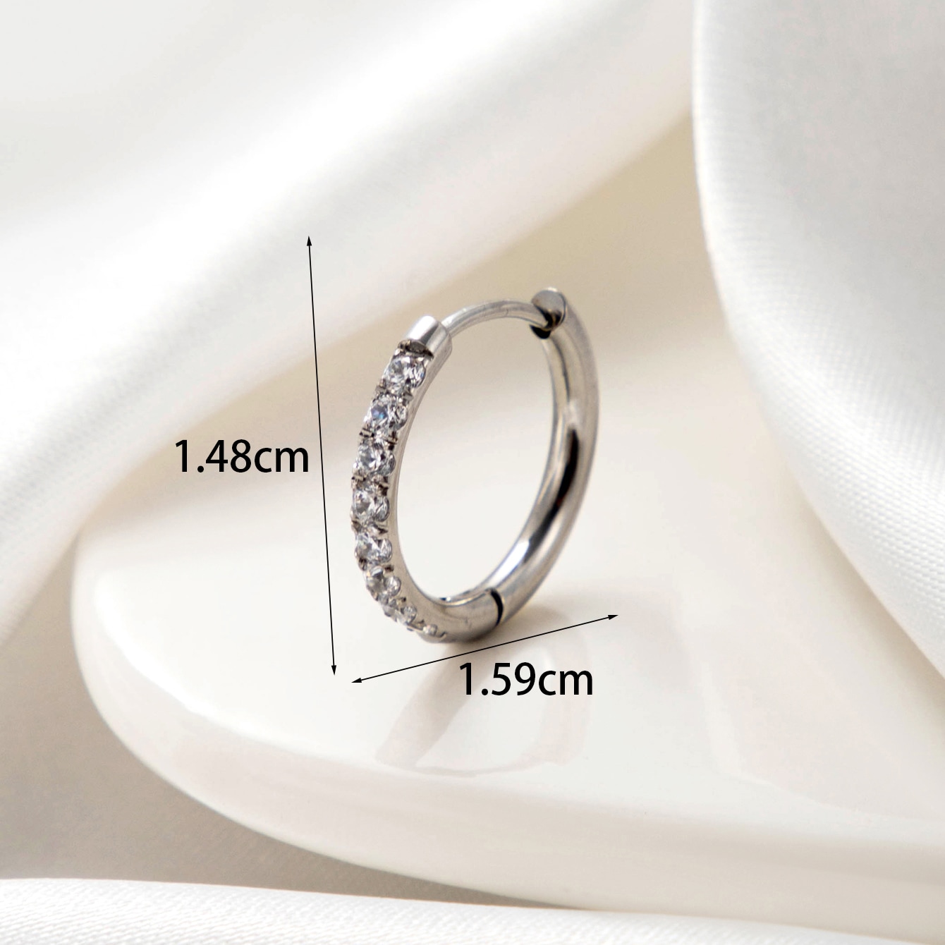 1 Piece Simple Series Classic Geometric Copper No Plating Material Zircon Women's Hoop Earrings h5 